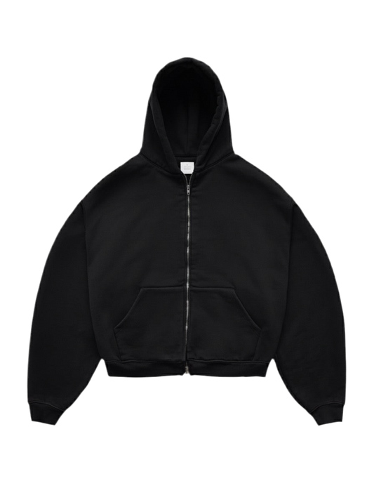 Plain boxy fit bc zip up