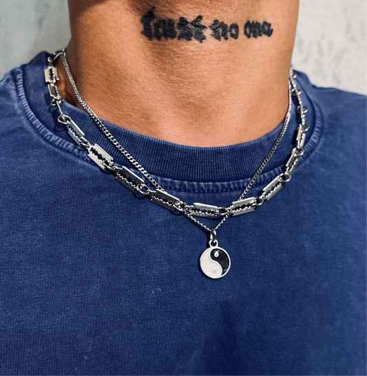 Yin yang and blade Necklace