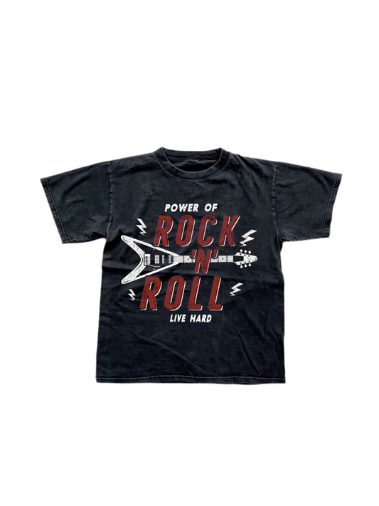Rock n roll washed Tee