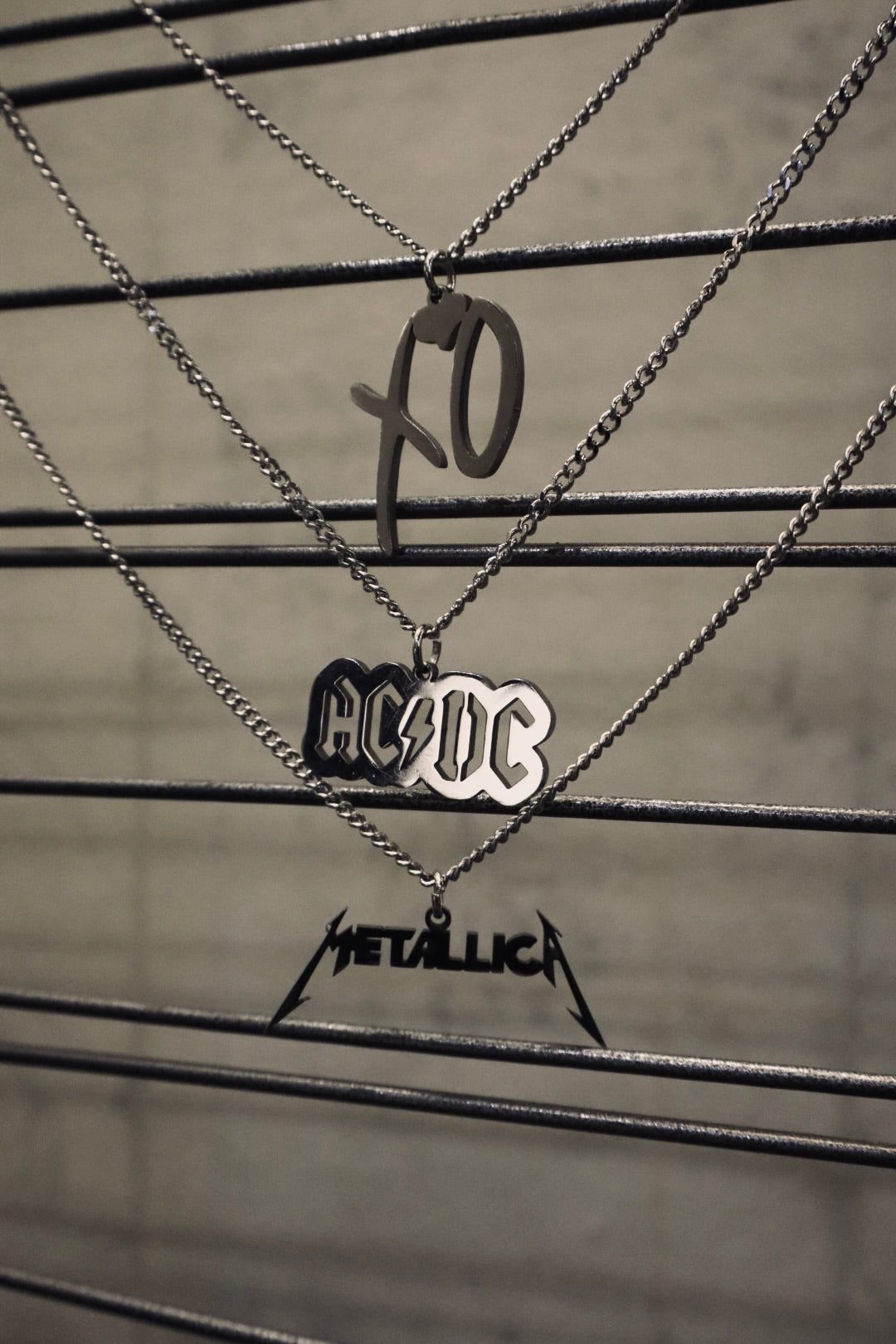 XO , acdc , Metallica Necklace