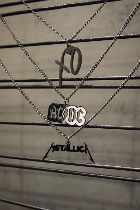 XO , acdc , Metallica Necklace