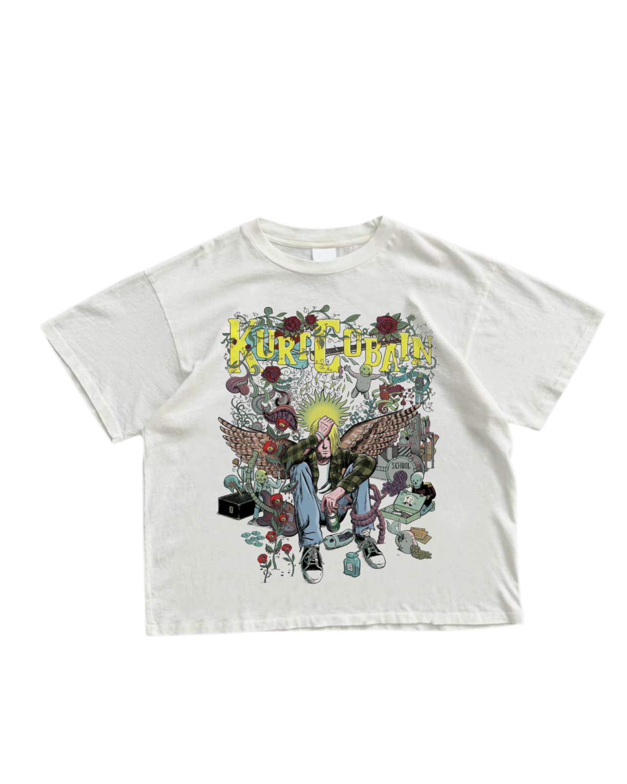 Kurt copain white Tee