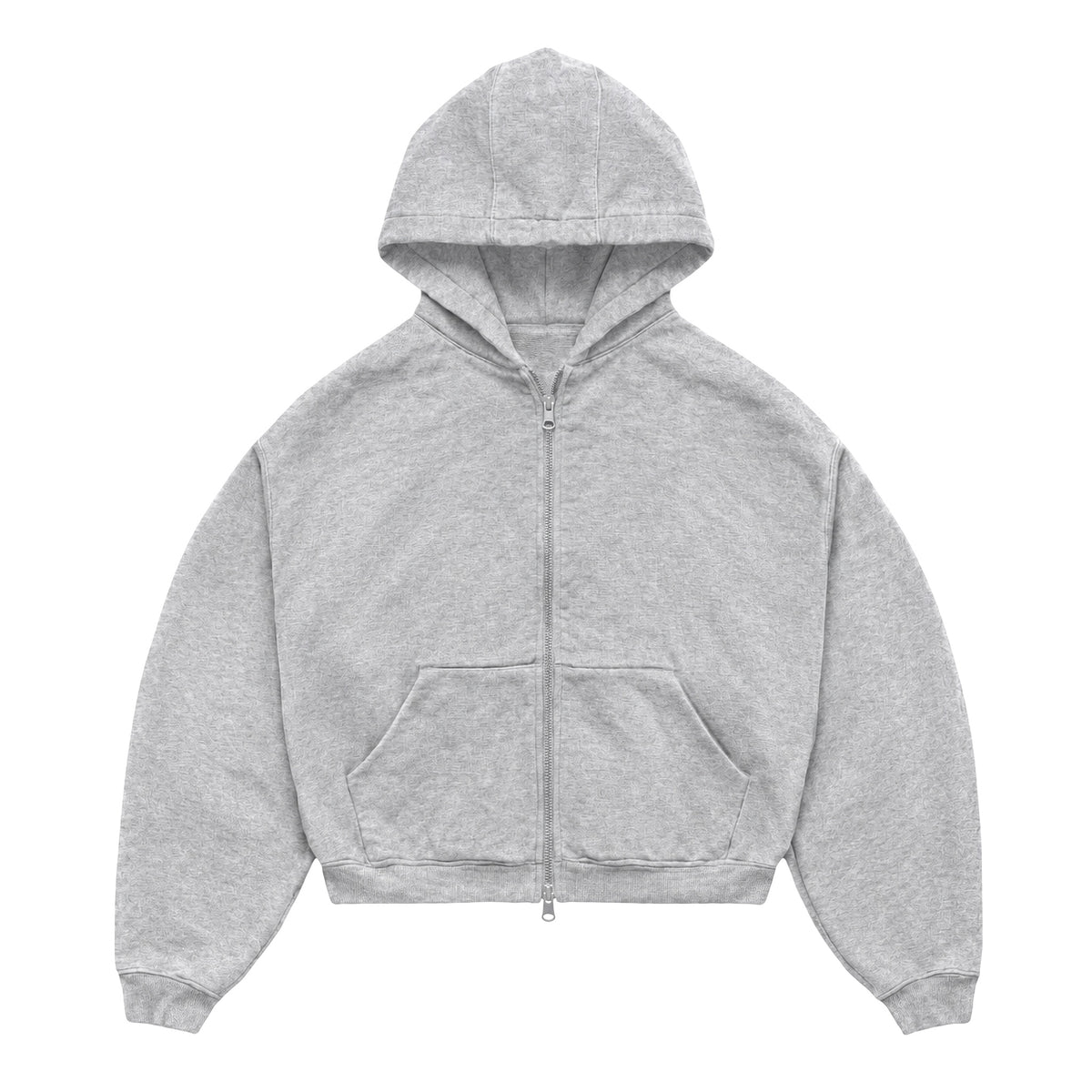 BC27 PLAIN HEATHER GREY ZIP UP