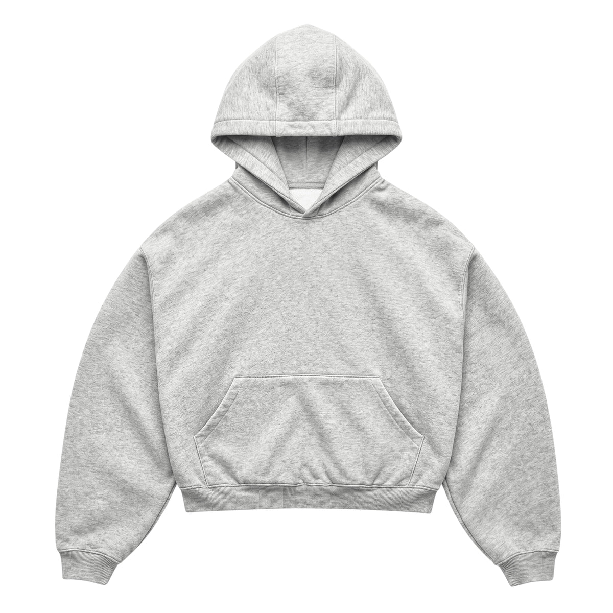PLAIN BOX FIT LIGHT GRAY HOODIE