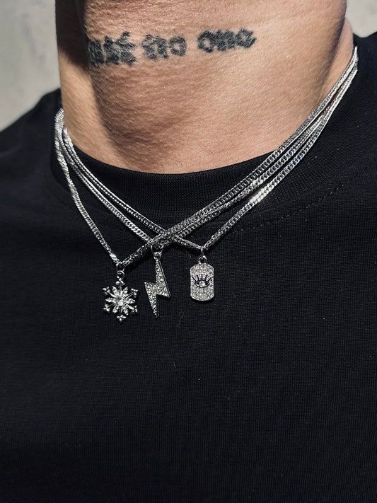 Snow & ice eye necklace