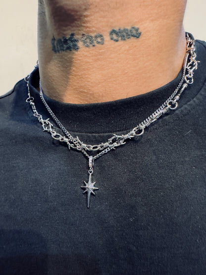 Linked Barbed wire & star set