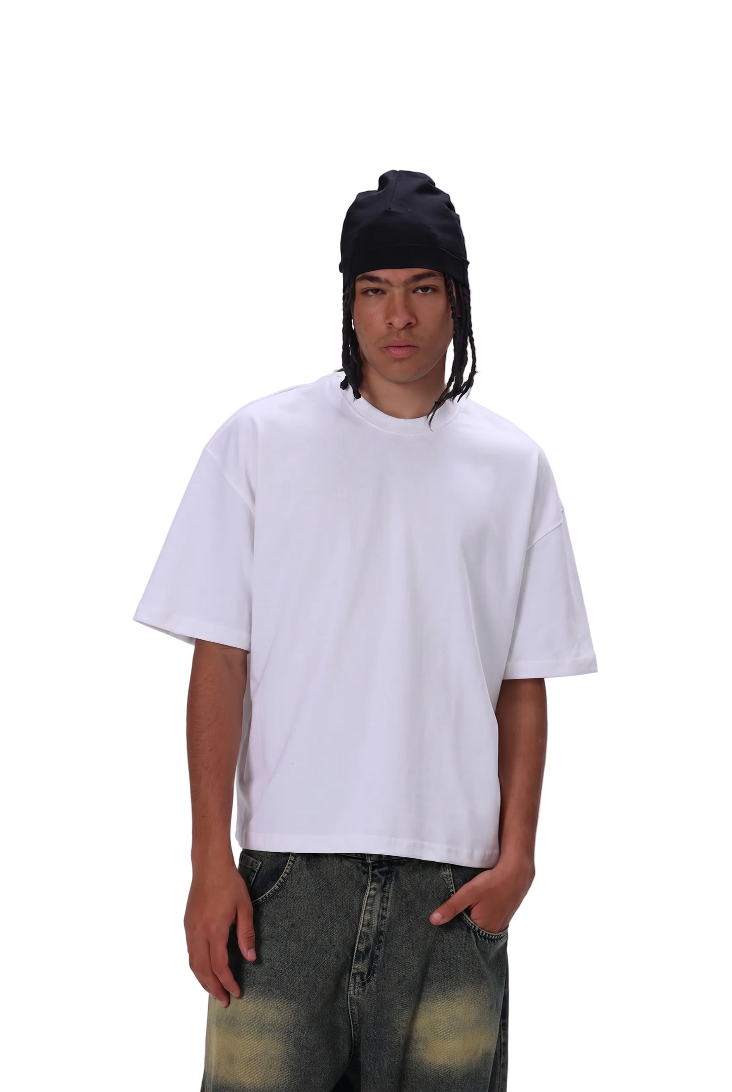 Plain box fit white tee