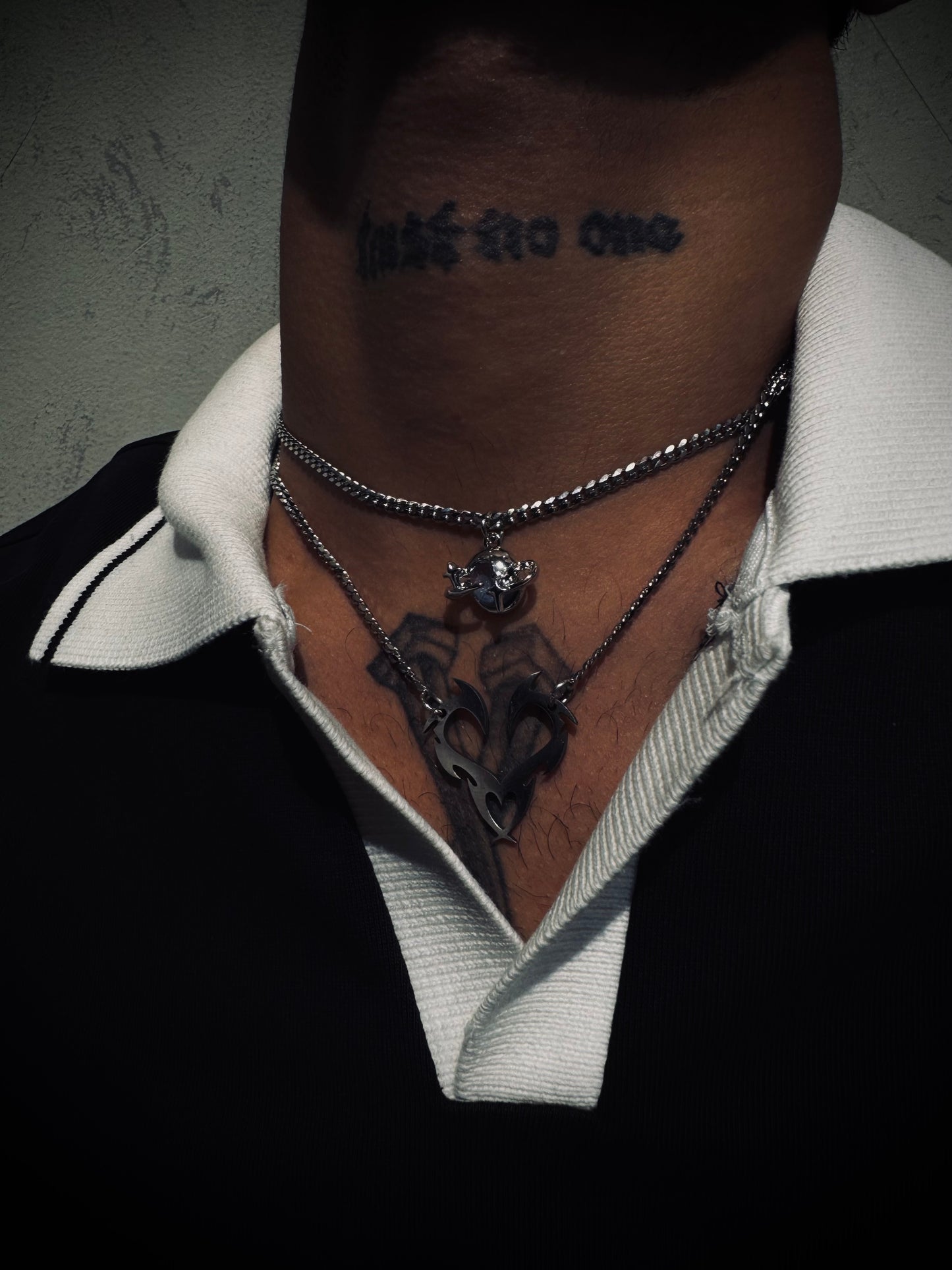 Top Planet necklace & bottom Thorn Heart necklace