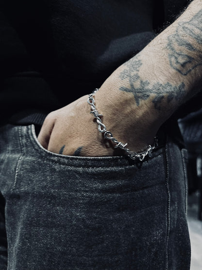 Barbed wire bracelet