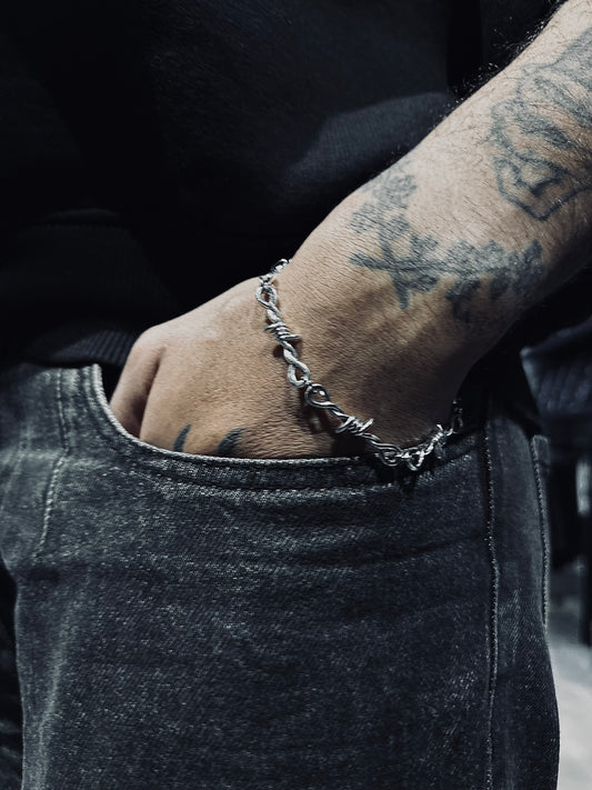 Barbed wire bracelet
