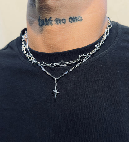 Linked Barbed wire & star set
