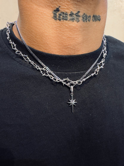 Linked Barbed wire & star set
