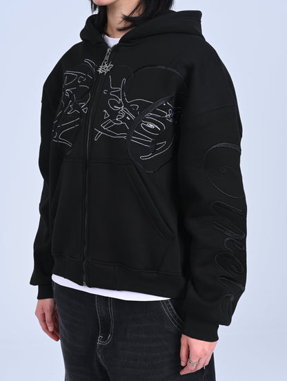 BLACK CIRCLE S25 EMBROIDERED  ZIP-IP JACKET