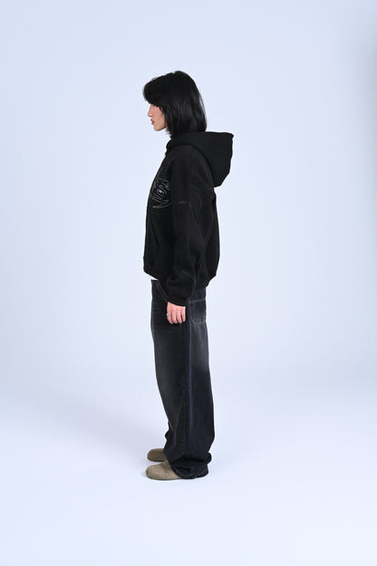 BLACK CIRCLE S25 EMBROIDERED  ZIP-IP JACKET