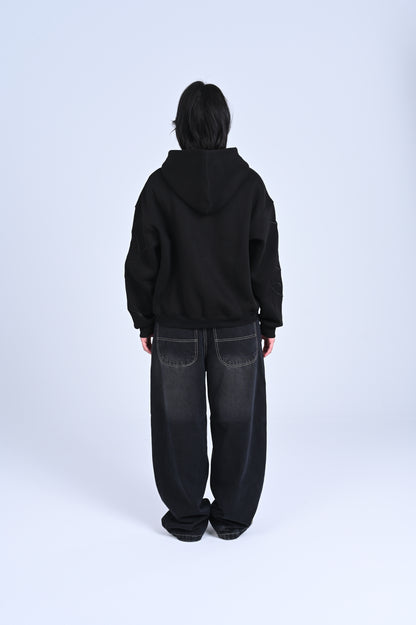 BLACK CIRCLE S25 EMBROIDERED  ZIP-IP JACKET