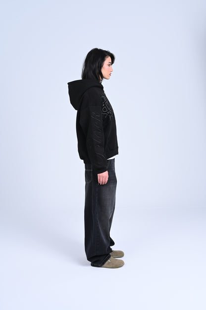 BLACK CIRCLE S25 EMBROIDERED  ZIP-IP JACKET