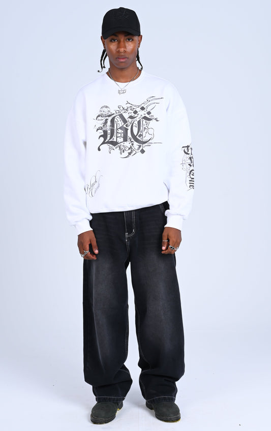 BLACK CIRCLE S25 WHITE CREW-NECK