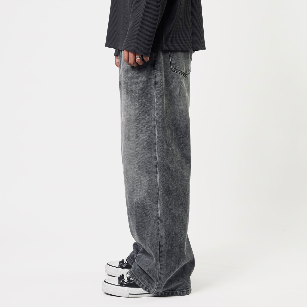 Acid gray jeans BALLOON FIT