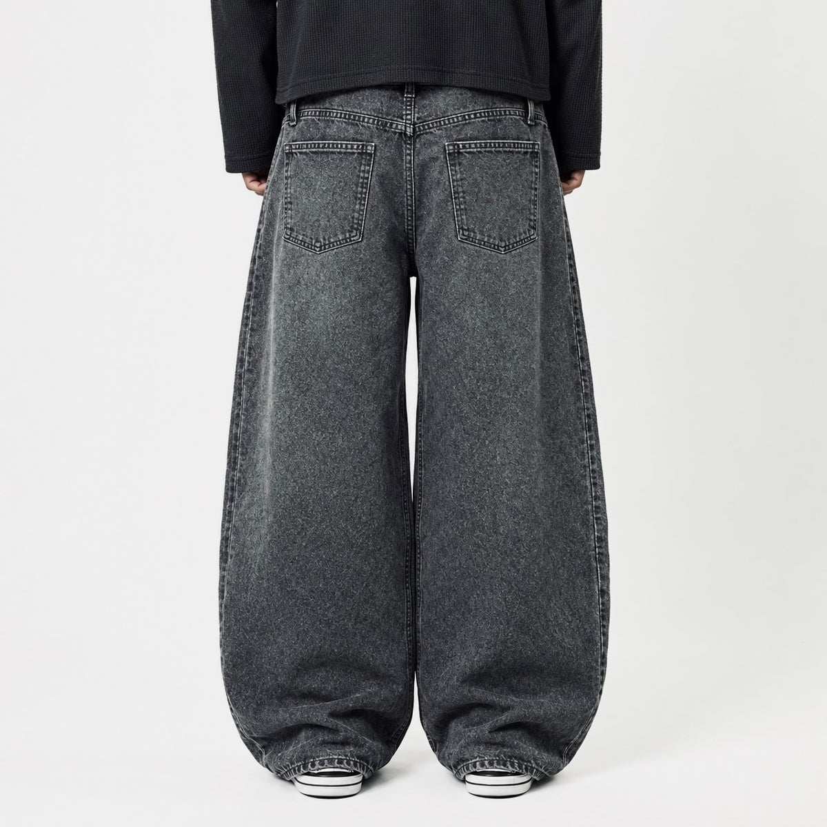 Acid gray jeans BALLOON FIT