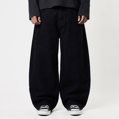 BLACK JEANS BALLOON FIT