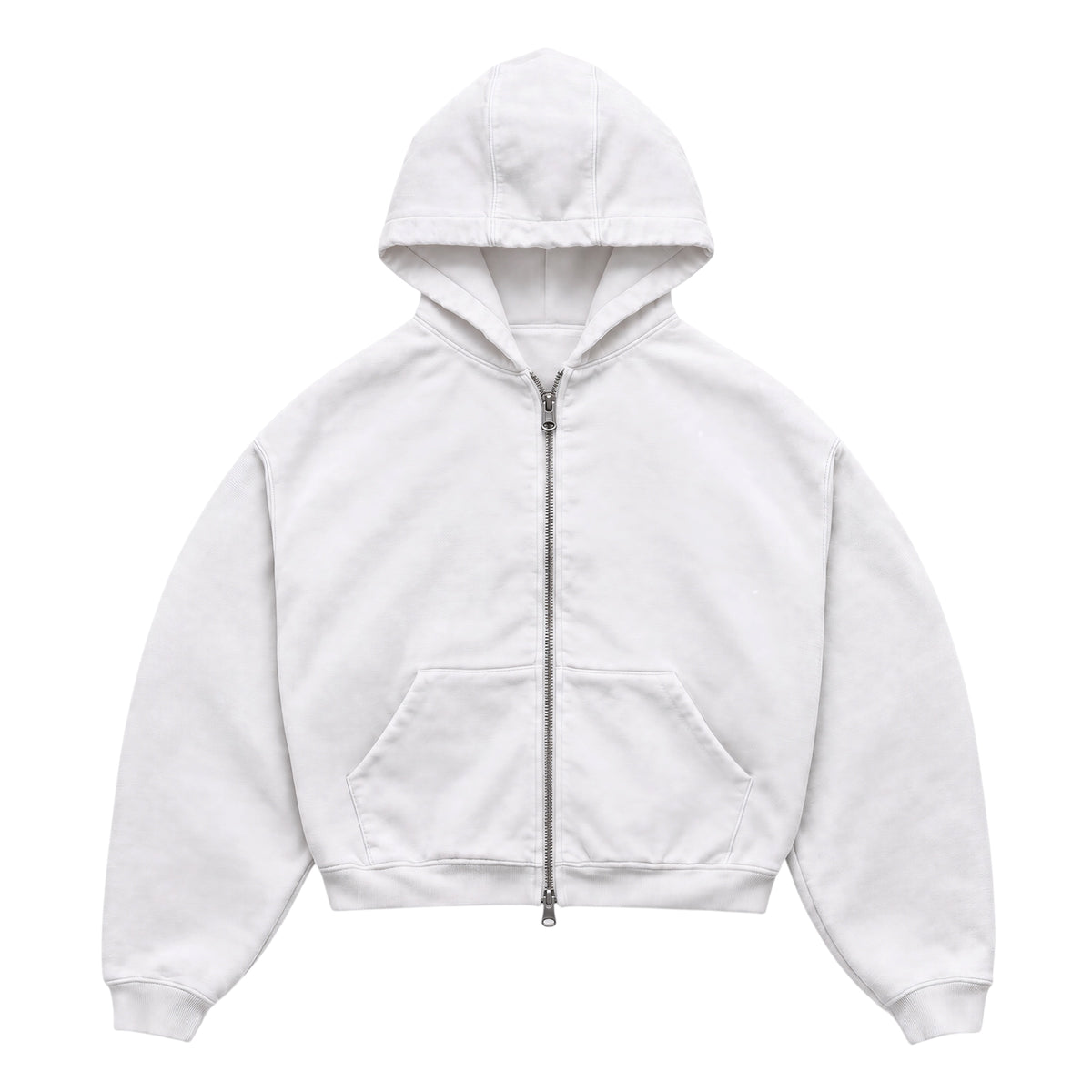 BC27 PLAIN WHITE ZIP UP