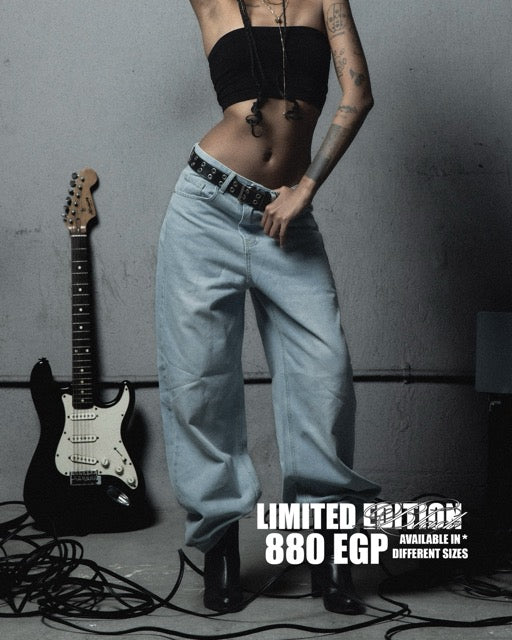 acid light blue wide jeans
